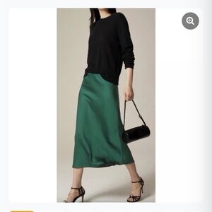 J. Crew Dark Green Midi Skirt